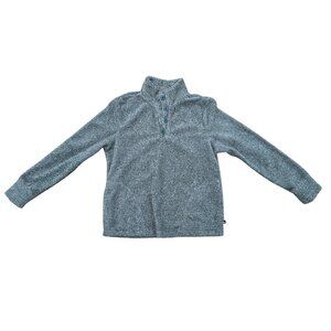 Eddie Bauer Womens Sherpa Button Pullover Fleece Gray Size S Warm Lightweight Pr